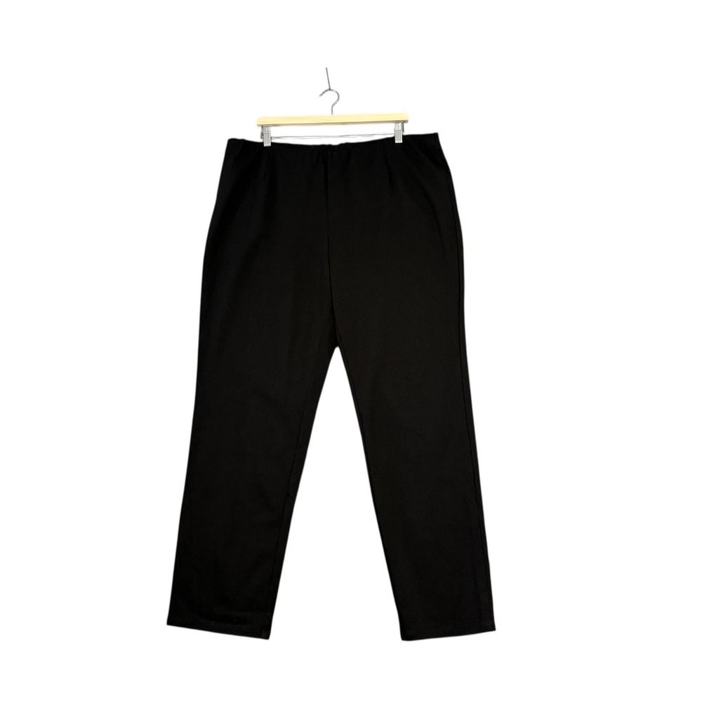 Eileen Fisher Woman | Stretch Tapered Leg Pull On Pants Black Size 2X